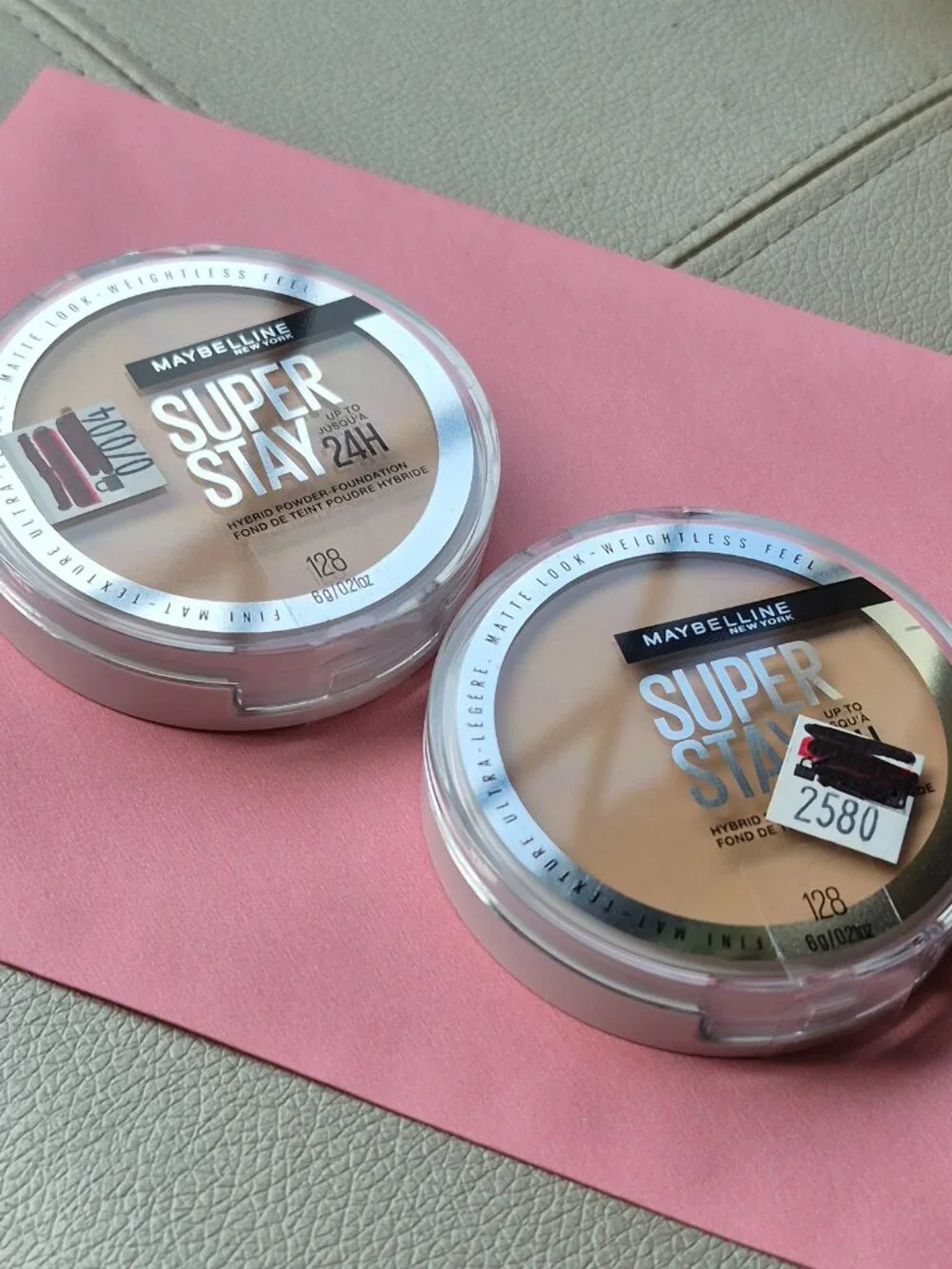 Two Maybelline New York Super Stay 24H Foundation Powders BRAND NEW SEALED 128